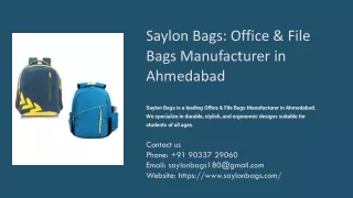 Office & File Bags Manufacturer in Ahmedabad, Best Office & File Bags Manufactur