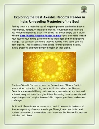 Best Akashic Records Reader in India