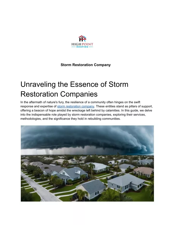 storm restoration company