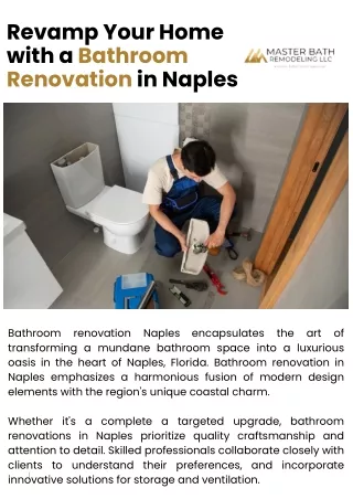 Revamp Your Home with a Bathroom Renovation in Naples