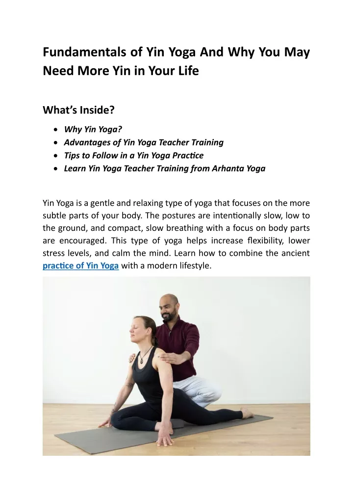 fundamentals of yin yoga and why you may need