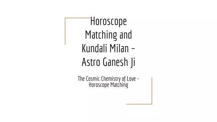horoscope matching and kundali milan astro ganesh
