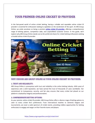 Your Premier Online Cricket ID Provider