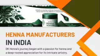 Henna Manufacturers In India