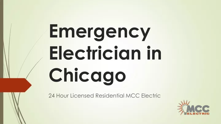 emergency electrician in chicago