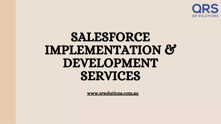 salesforce implementation development services