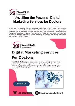 Unveiling the Power of Digital Marketing Services for Doctors
