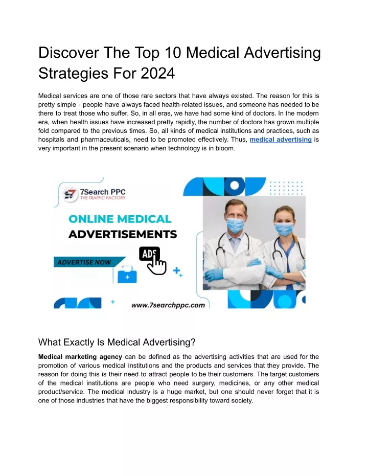 discover the top 10 medical advertising