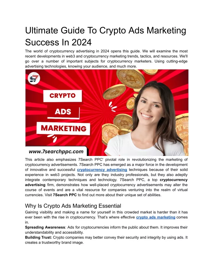 ultimate guide to crypto ads marketing success