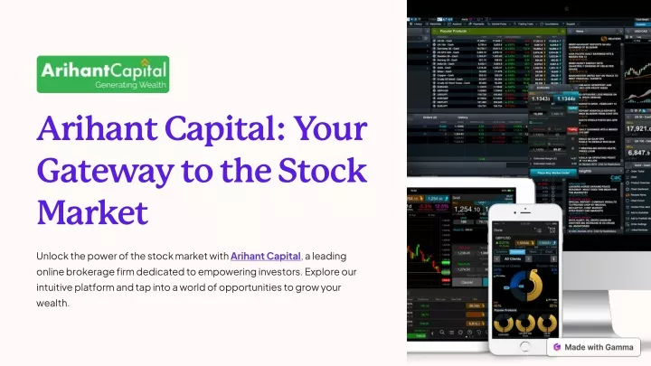 arihant capital your gateway to the stock market