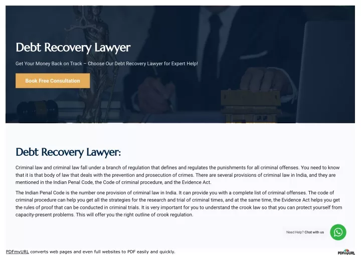 debt recovery lawyer