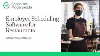 Employee Scheduling Software for Restaurants | Schedules Made Simple