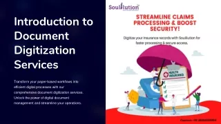 Streamline Your Workflow with Document Digitization Services