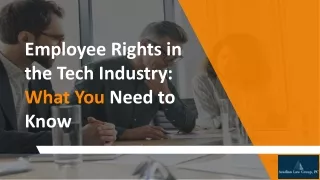 Employee Rights in the Tech Industry What You Need to Know