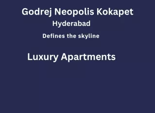 Godrej Neopolis Kokapet Hyderabad E- Brochure