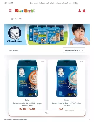 Gerber Cereals for Babies