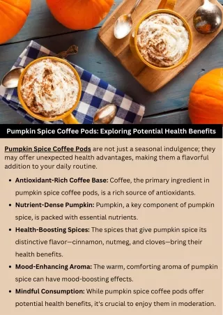 Pumpkin Spice Coffee Pods Exploring Potential Health Benefits