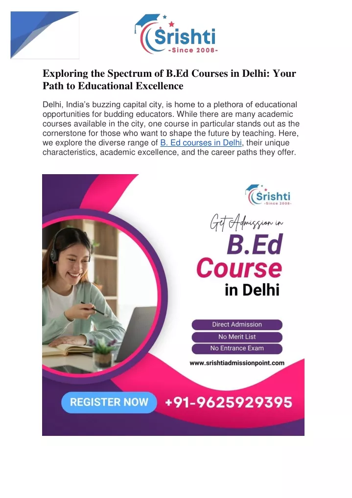 exploring the spectrum of b ed courses in delhi