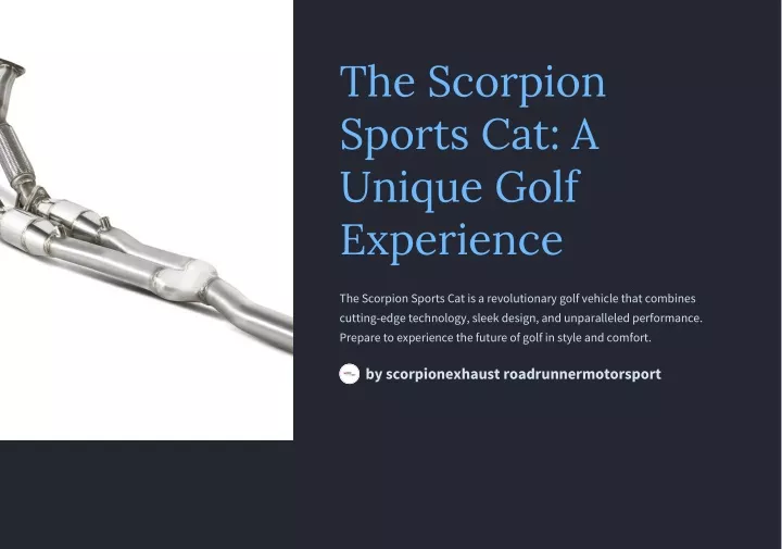 the scorpion sports cat a unique golf experience