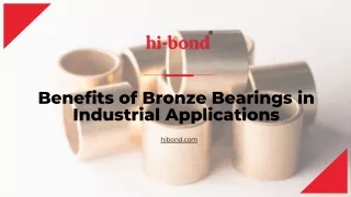 Benefits of Bronze Bearings in Industrial Applications