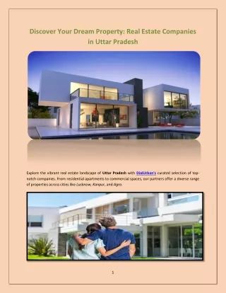 Discover Your Dream Property: Real Estate Companies in Uttar Pradesh