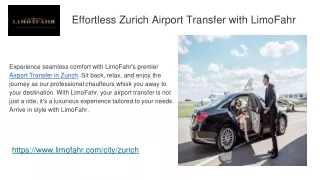 Effortless Zurich Airport Transfer with LimoFahr