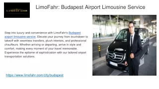 LimoFahr_ Budapest Airport Limousine Service