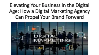 Elevating Your Business in the Digital Age: How a Digital Marketing Agency Can P