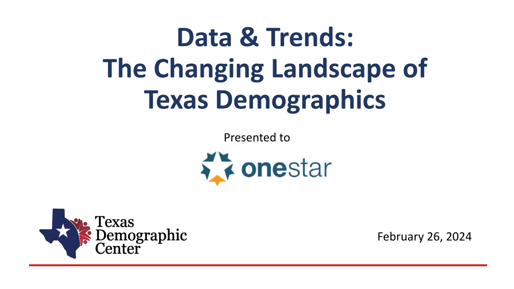 The Changing Landscape of Texas Demographics