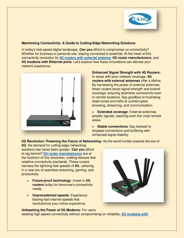 maximizing connectivity a guide to cutting edge