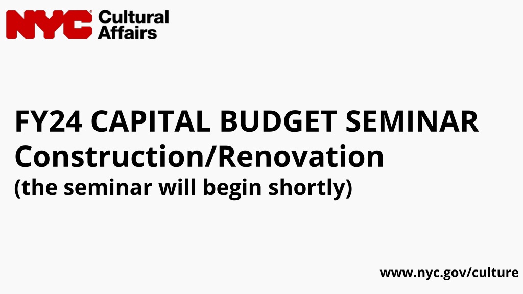 capital projects seminar enhancing cultural facilities in n