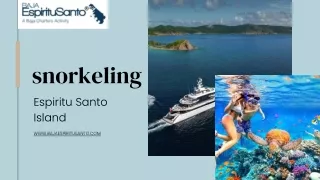 Explore to the Espiritu Santo Island with snorkeling
