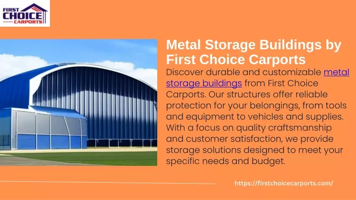 metal storage buildings by first choice carports