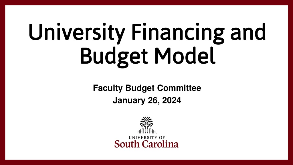 University Budgeting and Financing Process Overview