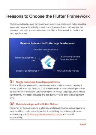 Reasons to Choose the Flutter Framework