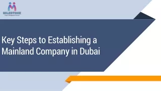 Key Steps to Establishing a Mainland Company in Dubai, UAE