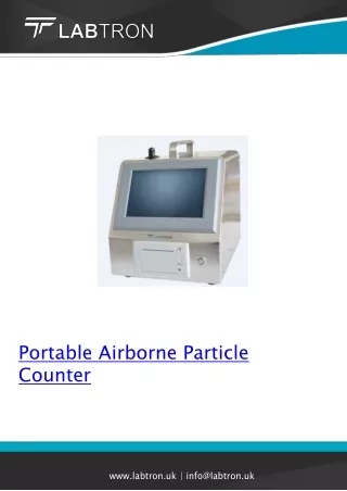 portable airborne particle counter