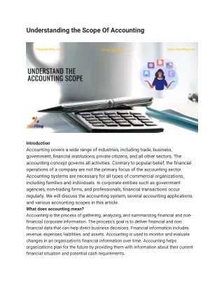 Understanding the Scope of Accounting