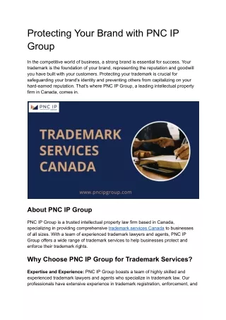 Trademark services canada
