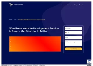 WordPress Website Maintenance Service In Surat| Crowlerhub