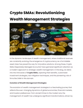 Crypto SMAs Revolutionizing Wealth Management Strategies
