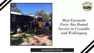 Most Favourite Party Bus Rental Service in Cronulla and Wollongong