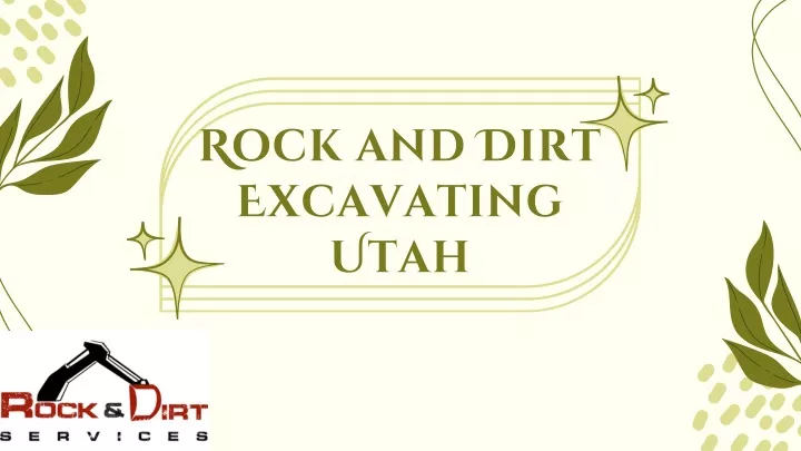 rock and dirt excavating utah