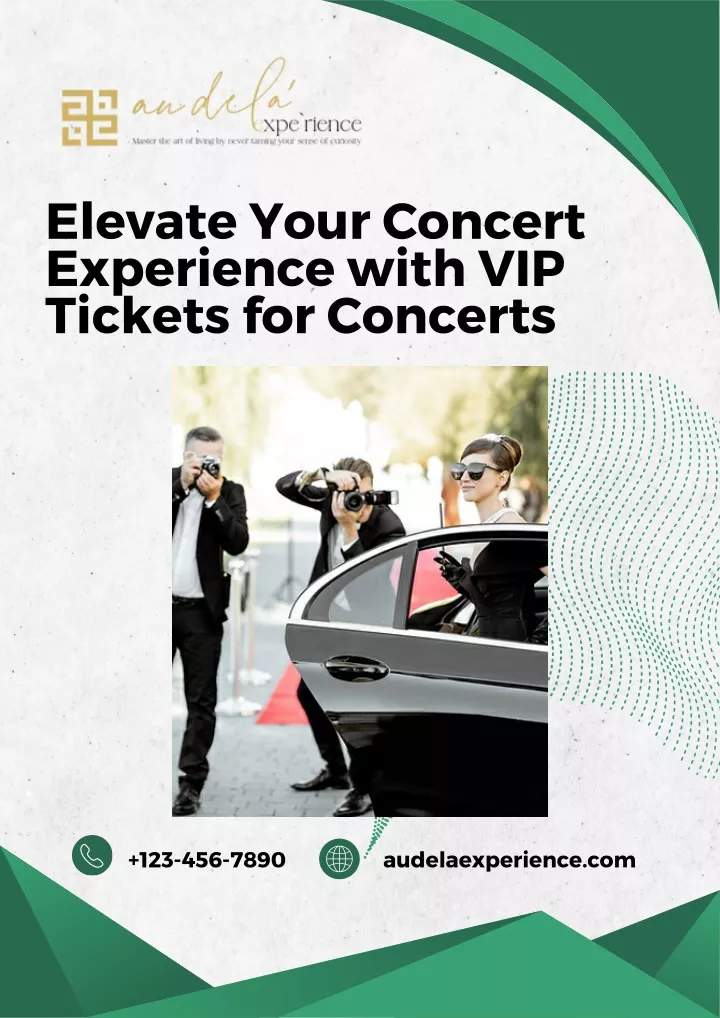 elevate your concert experience with vip tickets