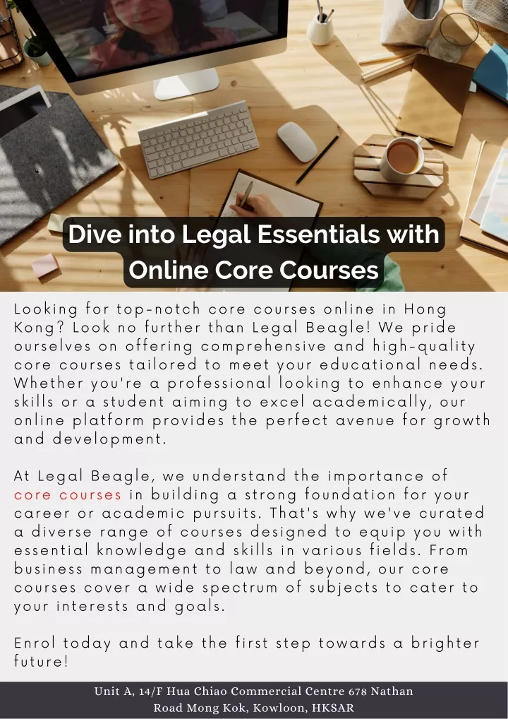 dive into legal essentials with online core