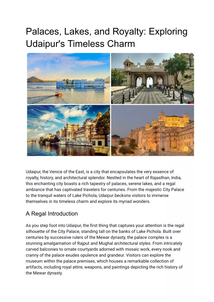 palaces lakes and royalty exploring udaipur