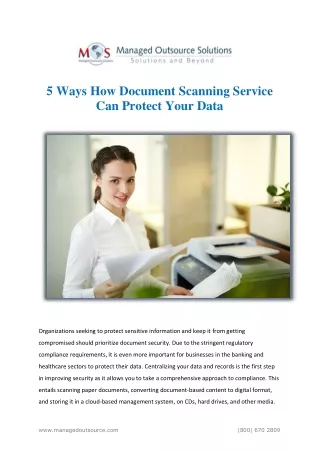5 Ways How Document Scanning Service Can Protect Your Data