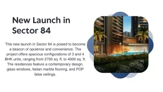 Reputed new launch in sector 84 gurgaon