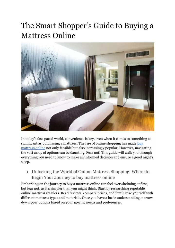 the smart shopper s guide to buying a mattress