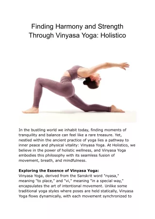 Finding Harmony and Strength Through Vinyasa Yoga_ Holistico